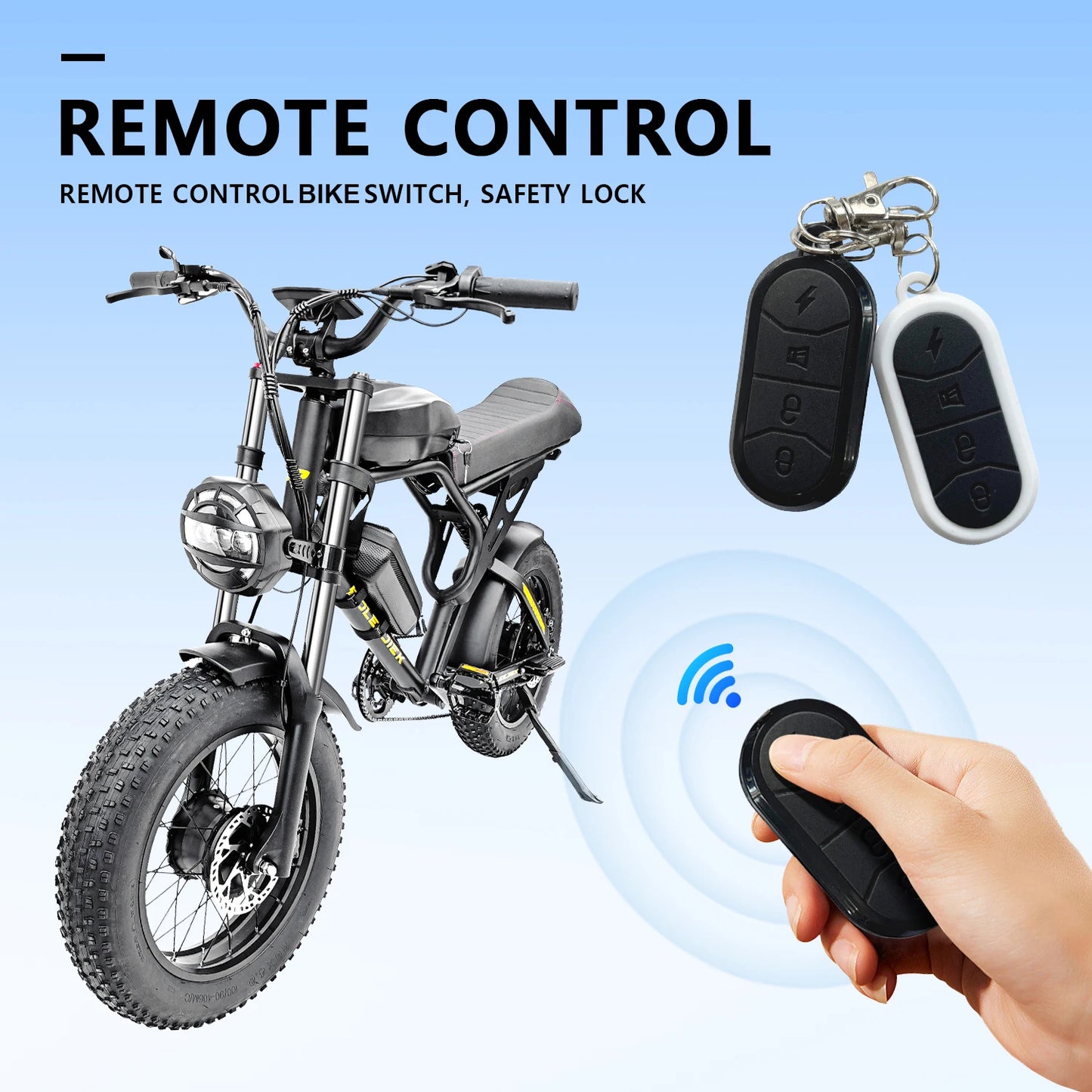 BLACK ELECTRIC BIKE 1500W*2 range of 150km, speed of 60km/h