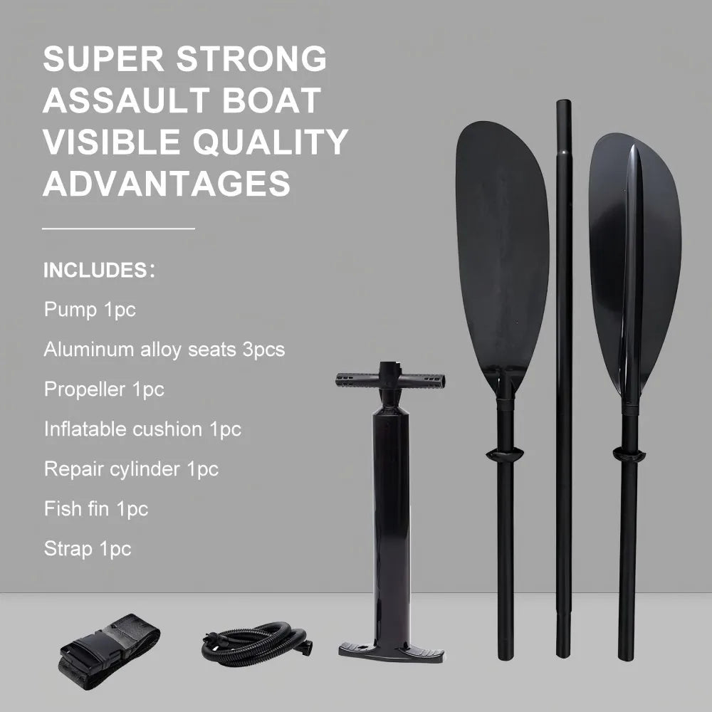 Ikuby 2 Person Inflatable Fishing Kayak PVC Boat - 130 x 43 x 11.8 Inches