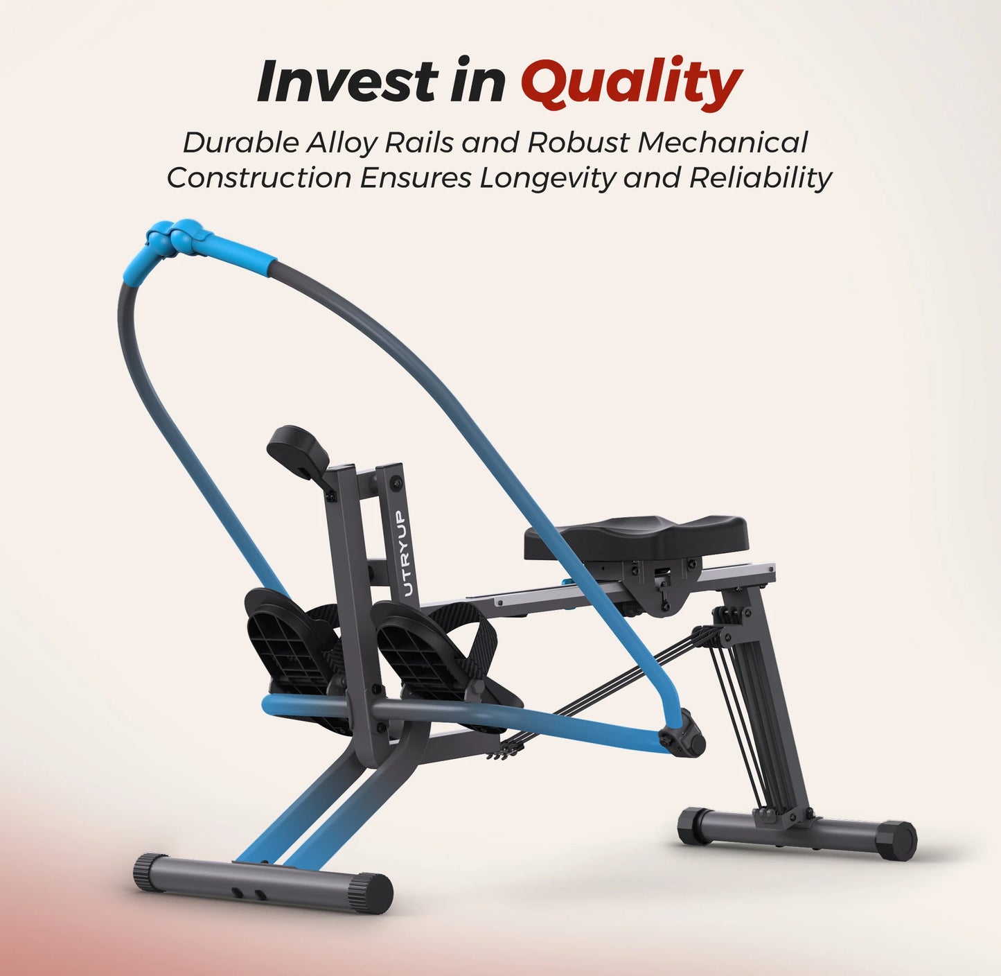 Rowing Machine Smooth Rowing Experience Space-Saving