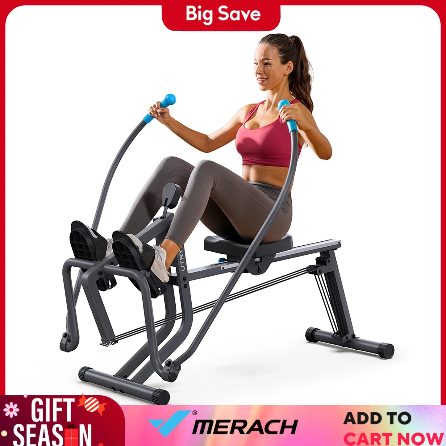 Rowing Machine Smooth Rowing Experience Space-Saving