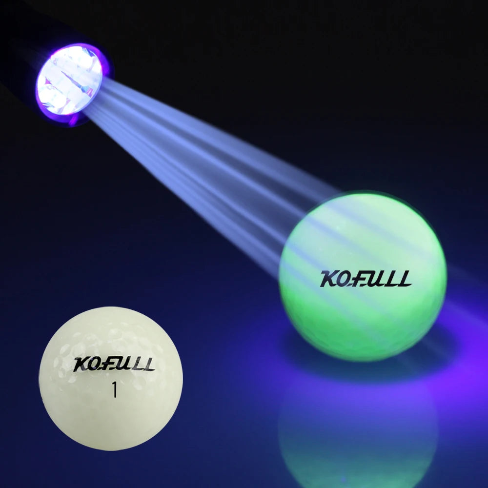 1 Set Fluorescent Luminous Night Light LED Golf Balls Glow In The Dark