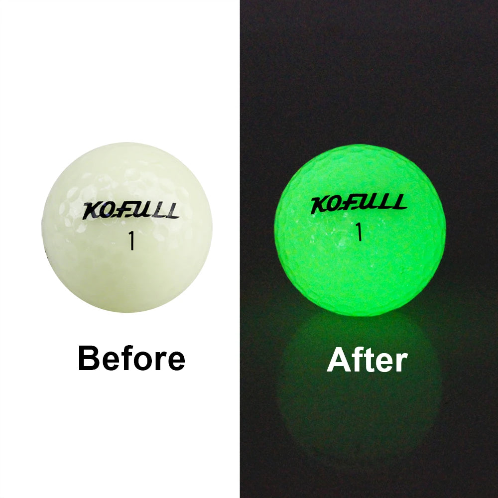 1 Set Fluorescent Luminous Night Light LED Golf Balls Glow In The Dark
