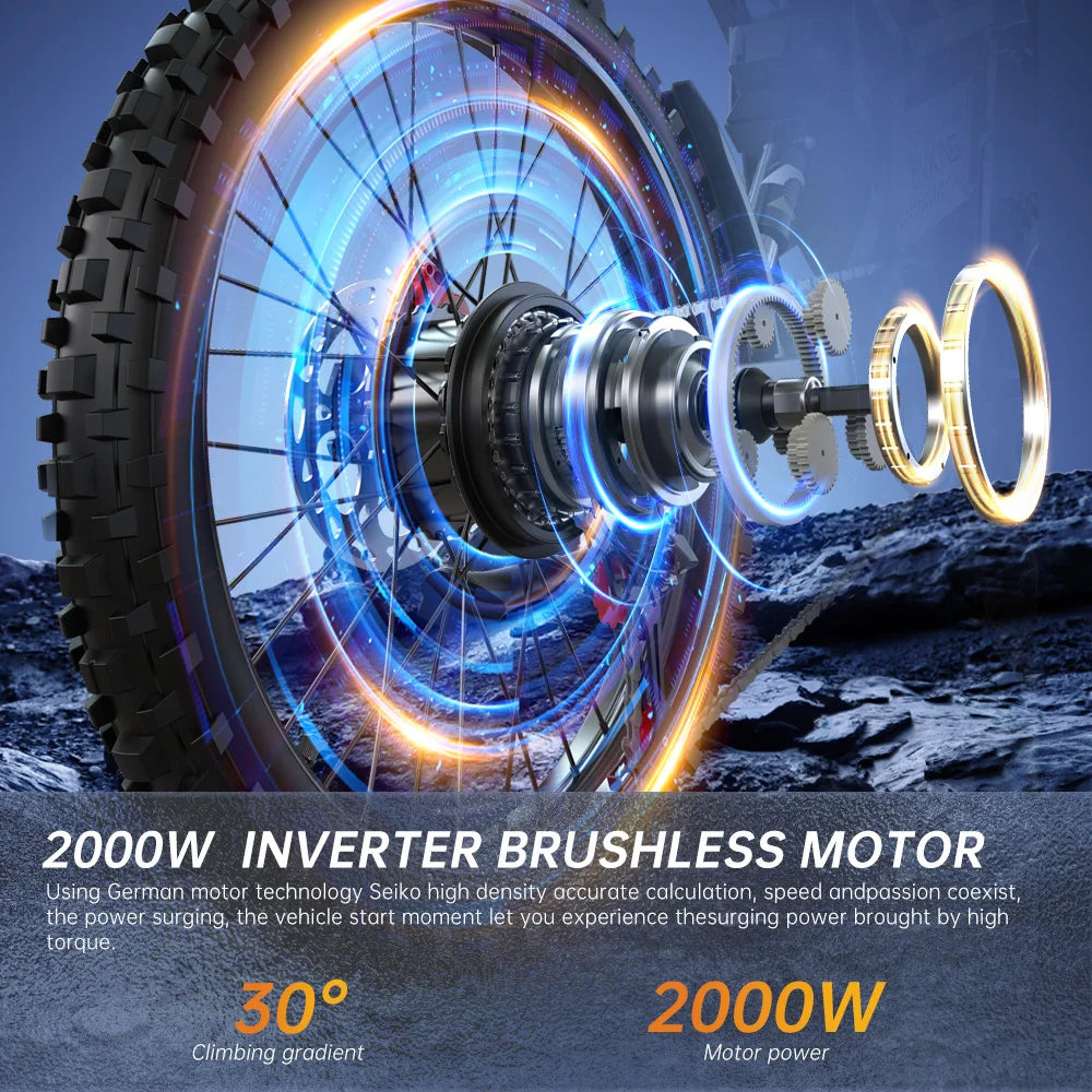 off-road electric motorcycle 25 inch tires