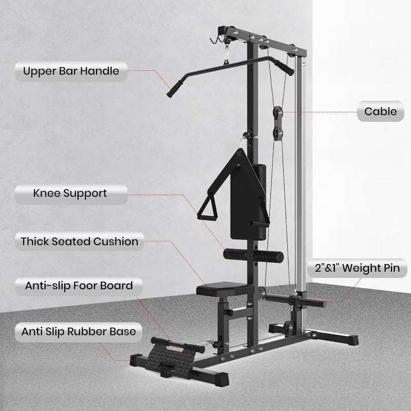 Multi-Functional Cable Machine with High Low Pulley Station
