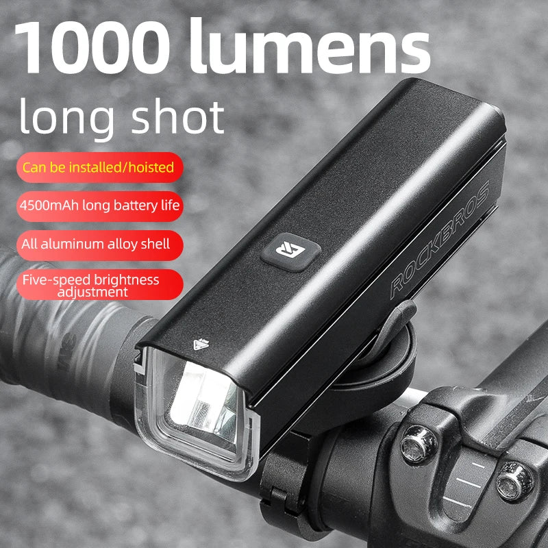 Bicycle Light 1000LM 4500mAh front light