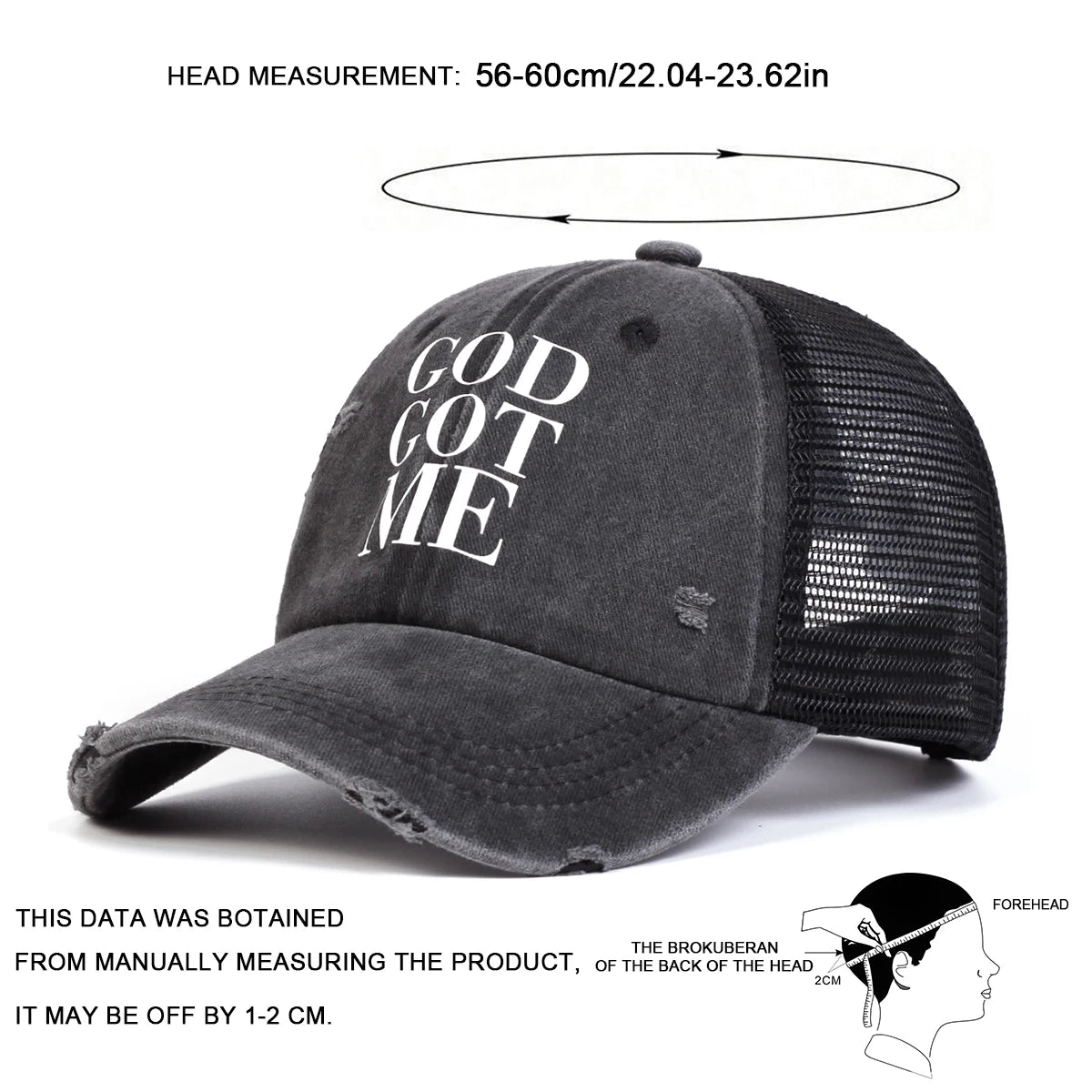 Unisex Letter Printing Outdoor Adjustable Sunscreen Hat 