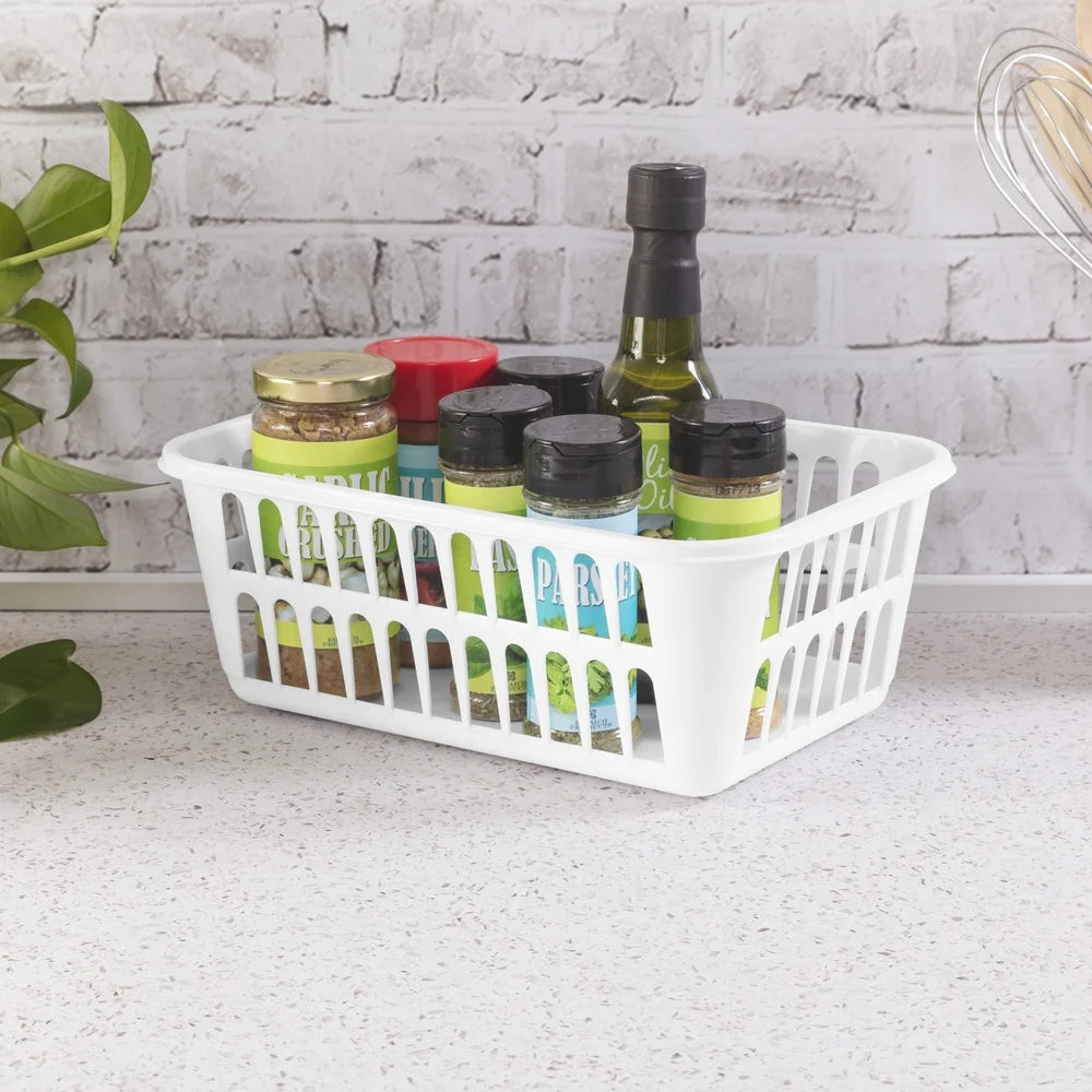 6 Pack Versatile Storage Baskets Ventilated Design Ideal Closet Kitchen