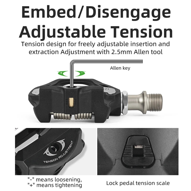 Ultralight self locking Aluminum pedals