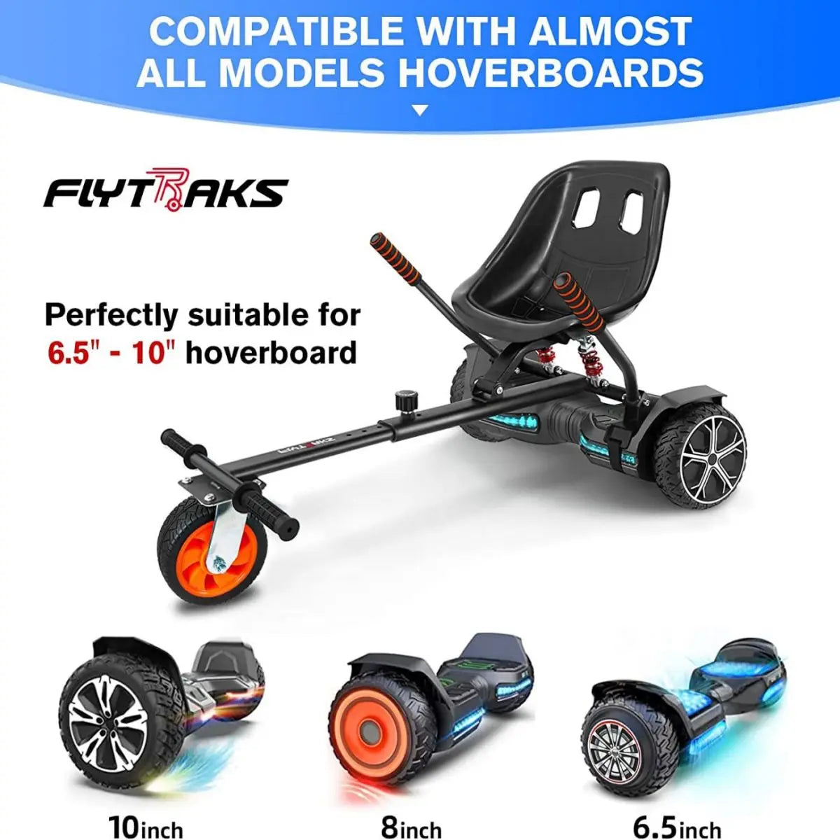 Hoverboard Seat Attachment, Compatible with 6.5'' 8'' 10'' Hoverboard