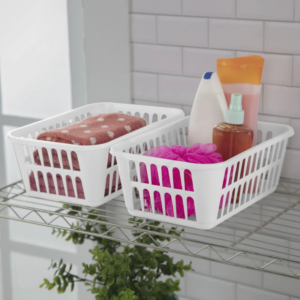 6 Pack Versatile Storage Baskets Ventilated Design Ideal Closet Kitchen