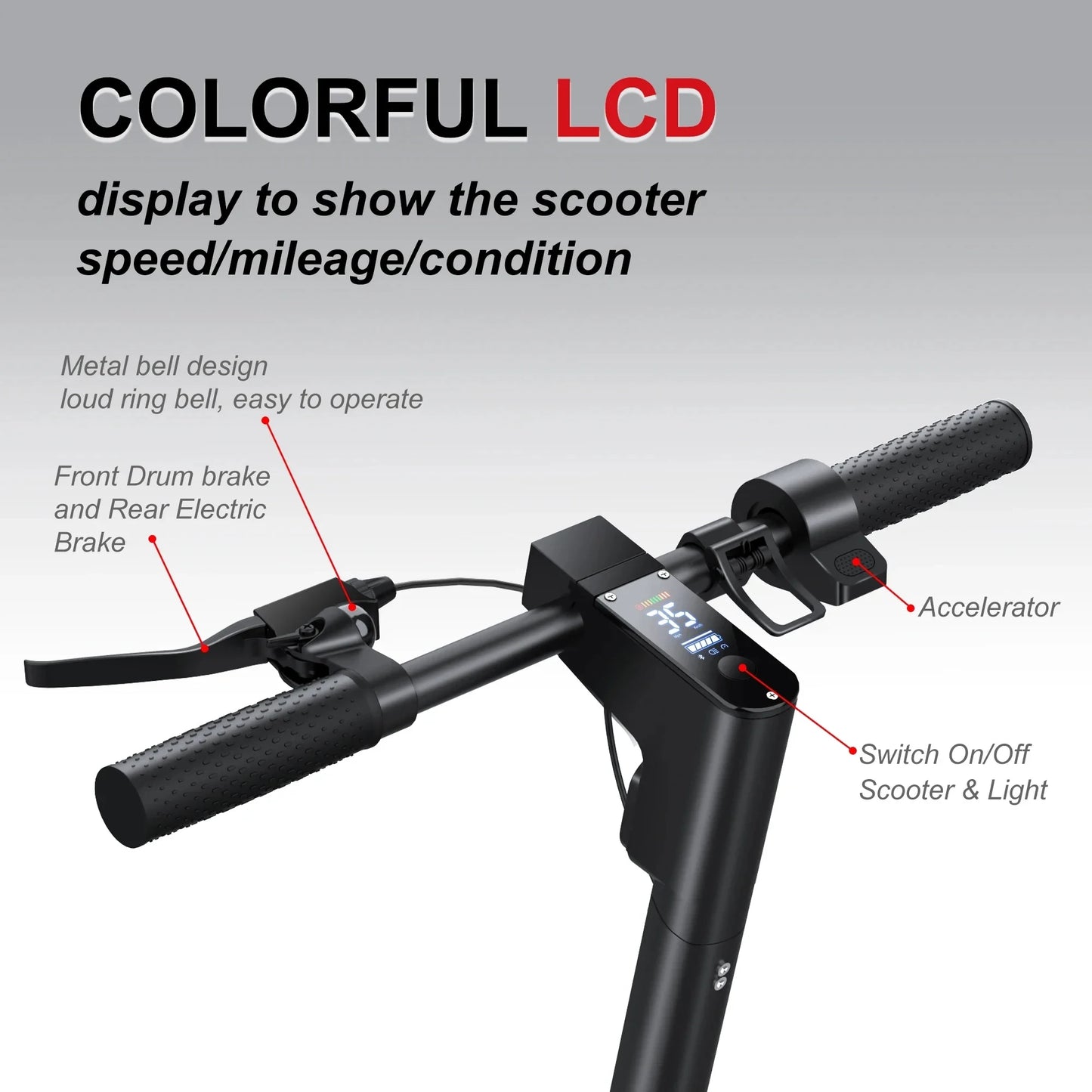 Smart Shock-absorbing Anti-skid Foldable Portable Electric Scooter
