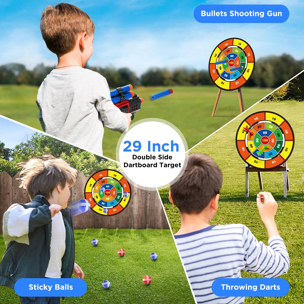 Toy For Kids LED Light Up Archery with Suction Cup Stand