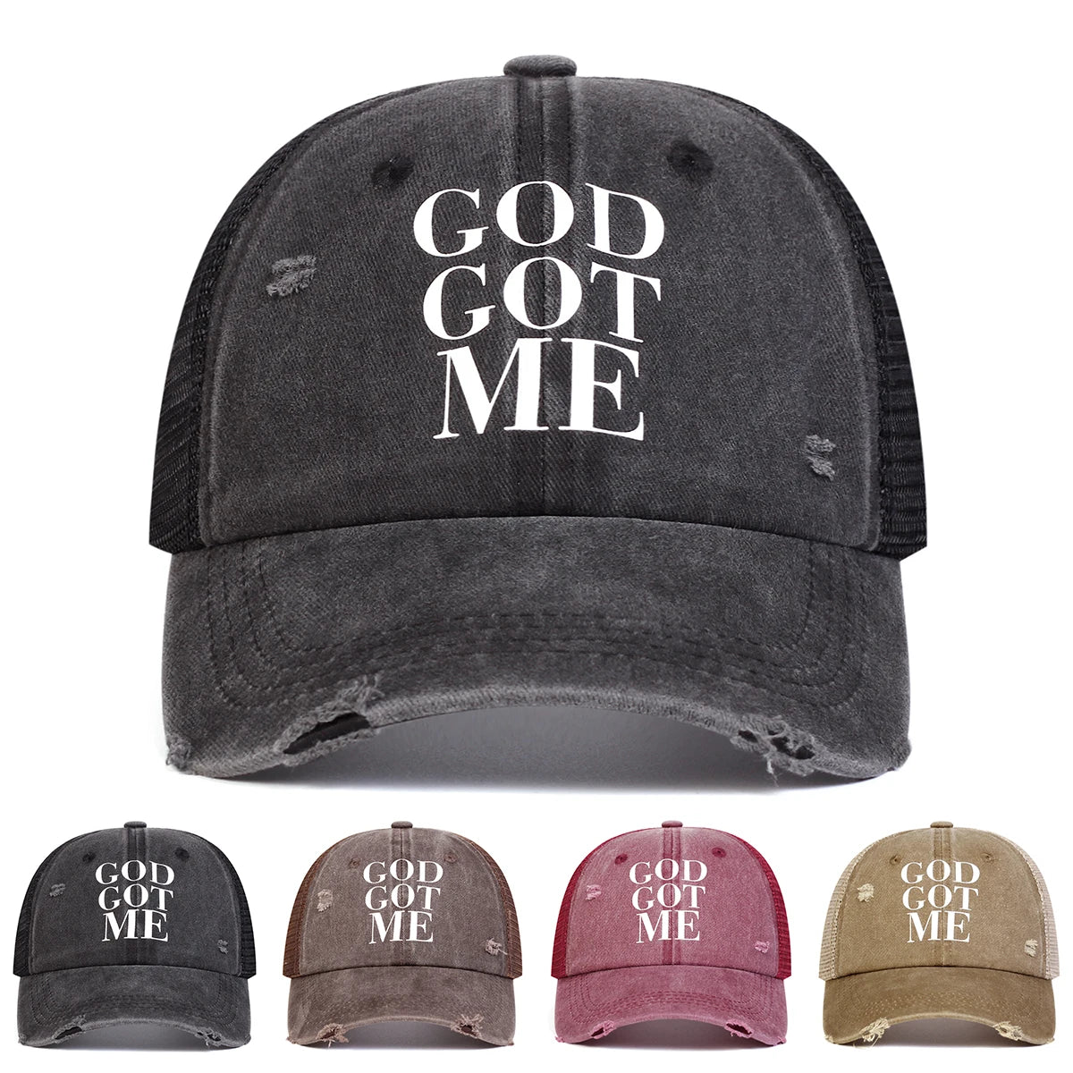 Unisex Letter Printing Outdoor Adjustable Sunscreen Hat 