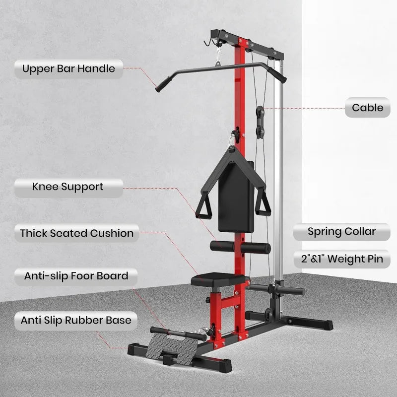 Multi-Functional Cable Machine with High and Low Pulley Station,