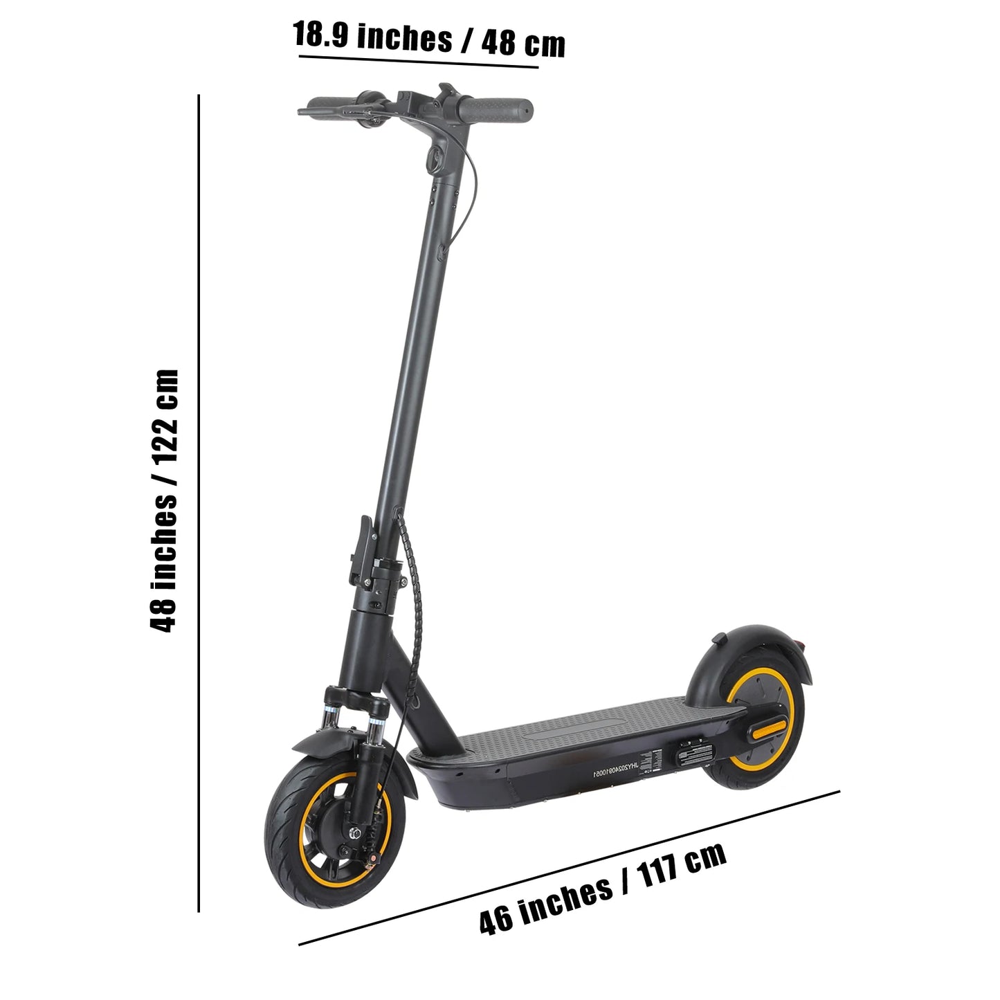 500W Foldable Electric Scooter 10'' Inflatable Tires