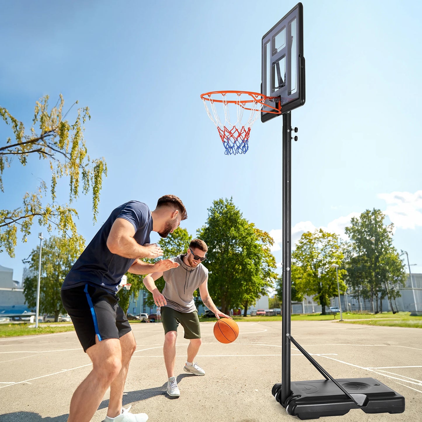 Basketball Hoop Outdoor, 4.4-10ft Adjustable Height