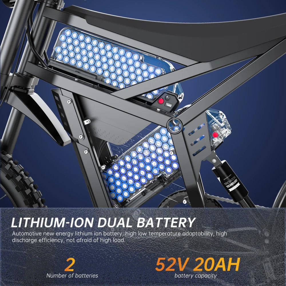 off-road electric motorcycle 25 inch tires