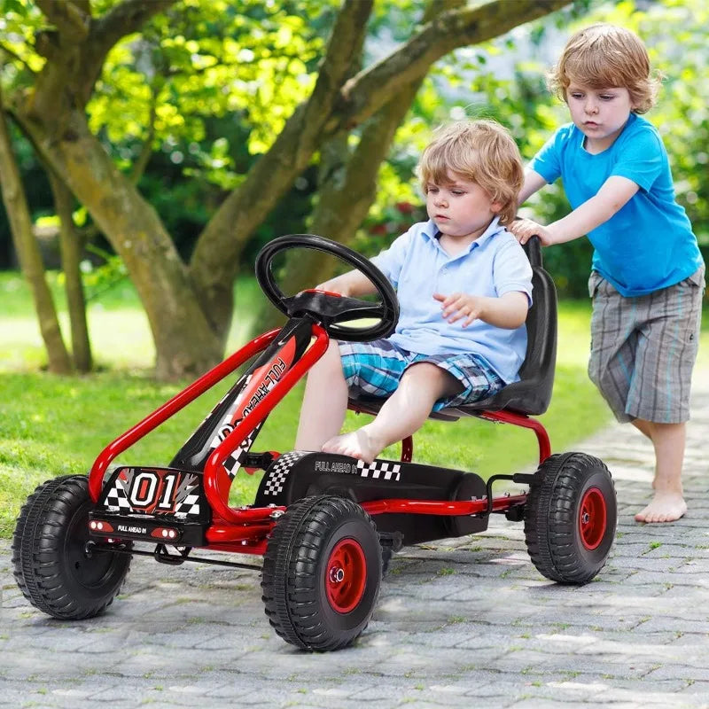 Costzon Go Kart for Kids, & Non-Slip Wheels