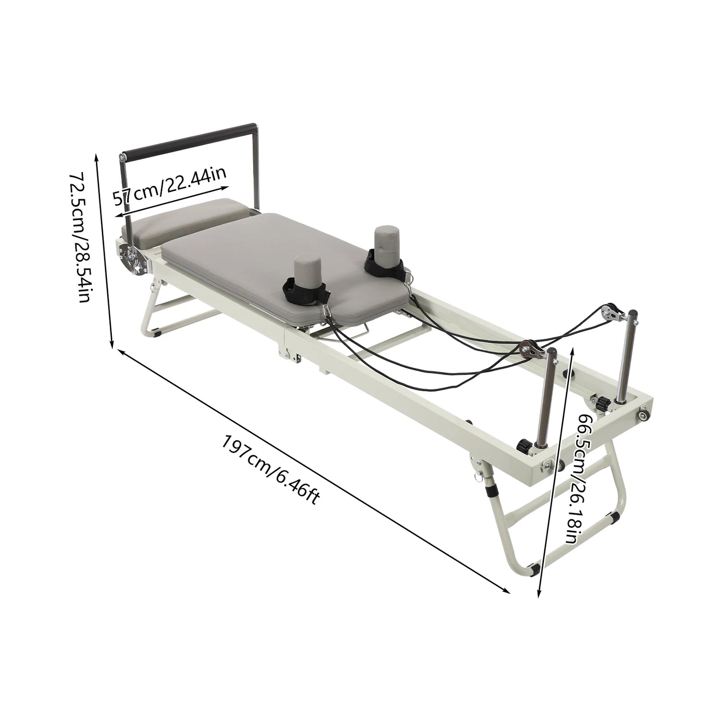 Foldable Pilates Reformer Machine, Multifunctional