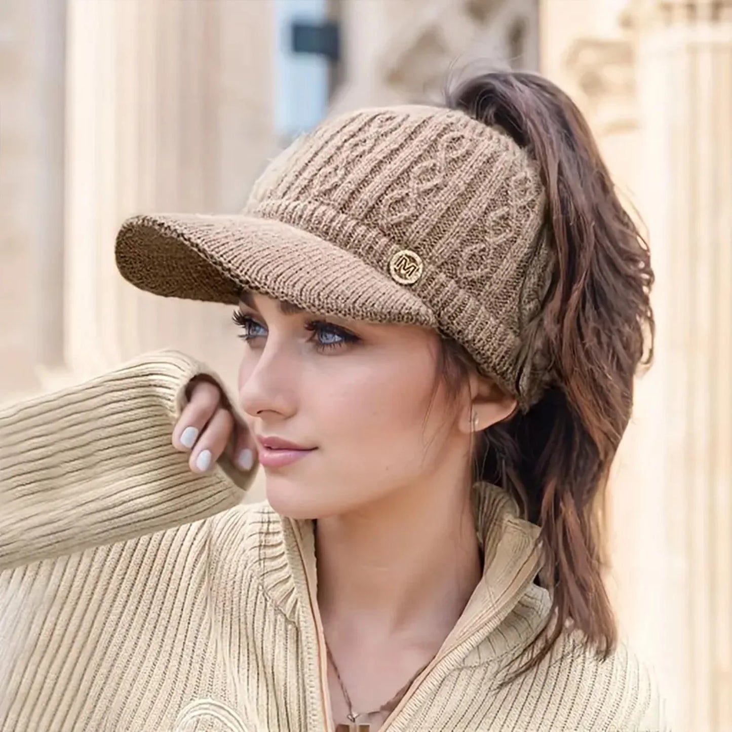 Warm Knitted Tennis Hat Breathable & Cozy