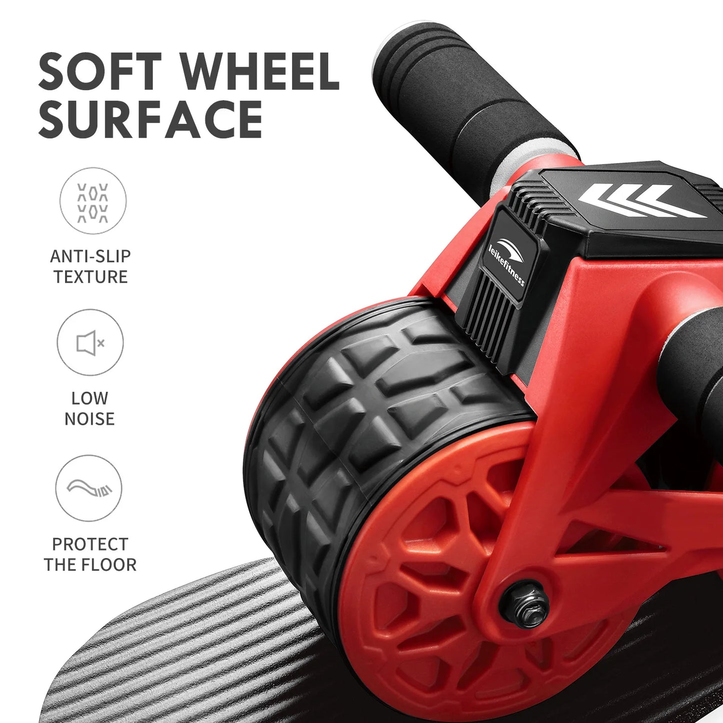 Ab Wheel Roller Automatic Rebound with Knee Pad