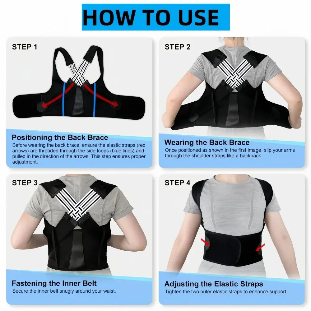 Adjustable Back Support Strap for Men and Women