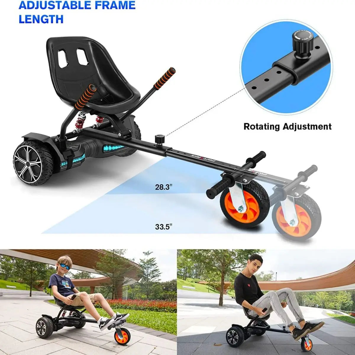 Hoverboard Seat Attachment, Compatible with 6.5'' 8'' 10'' Hoverboard