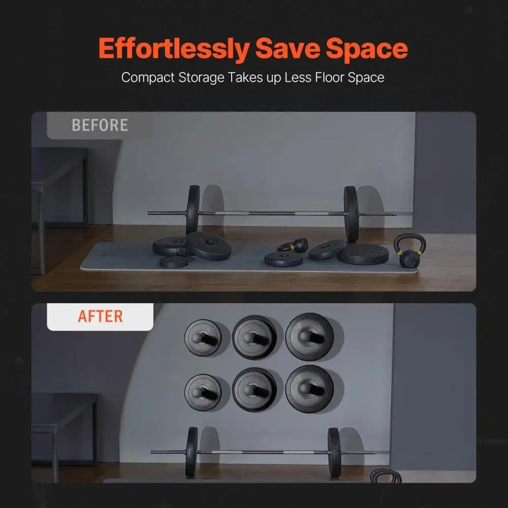 Wall Mounted Weight Holder Home Gym Weight Storage Rack