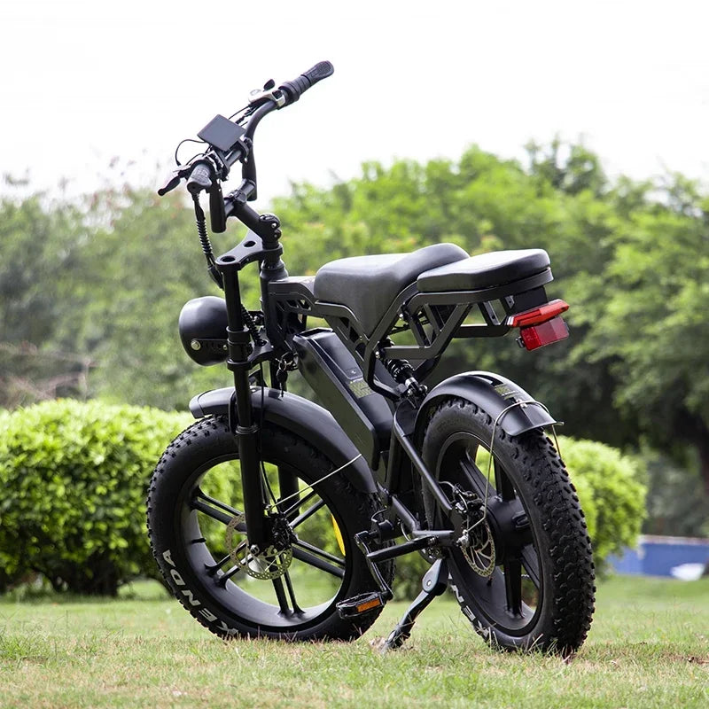 off-road mountain beach riding Ebike 20 Inch tires rear seat rack