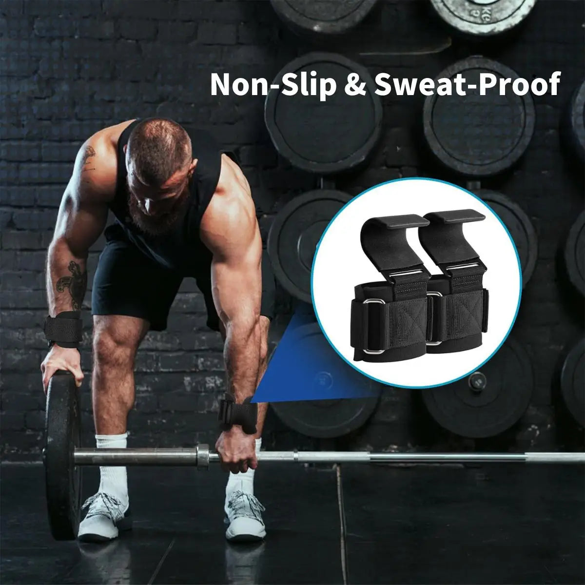 Adjustable, Non-Slip Grip, Ideal For Weightlifting, Pull-U