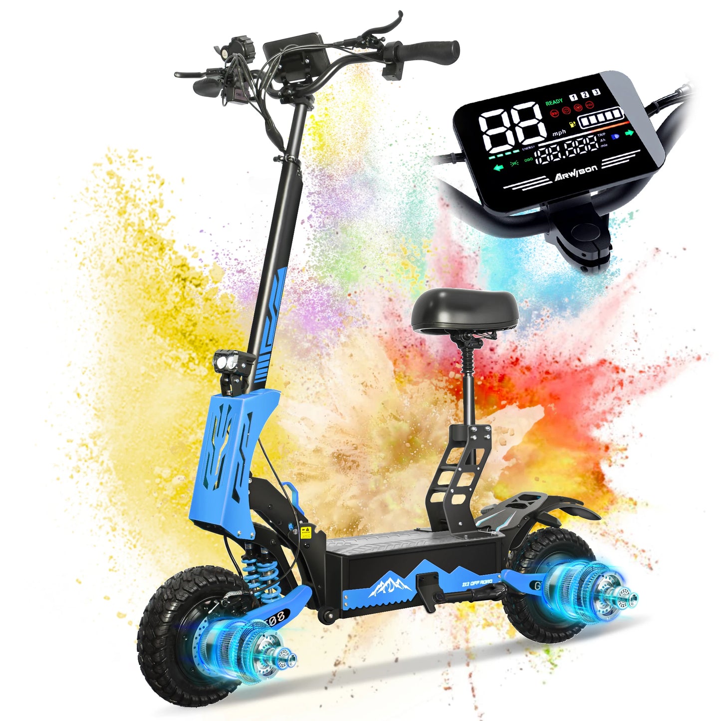 Electric Scooter 46MPH , Vacuum Tires 330LBS