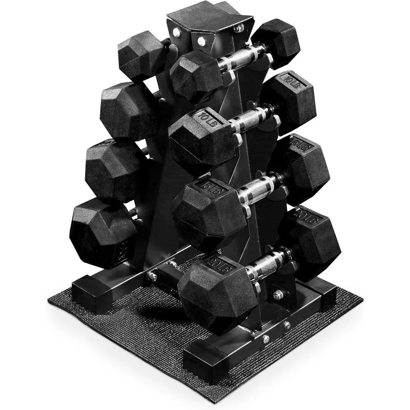 Balance From 100LB or 150LB Rubber Coated Dumbbell Weight Set
