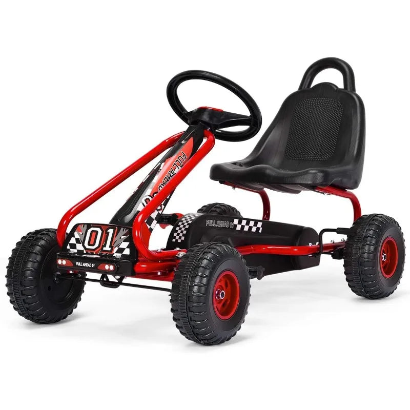 Costzon Go Kart for Kids, & Non-Slip Wheels