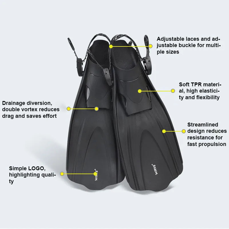Adjustable Short Diving Flippers For Men