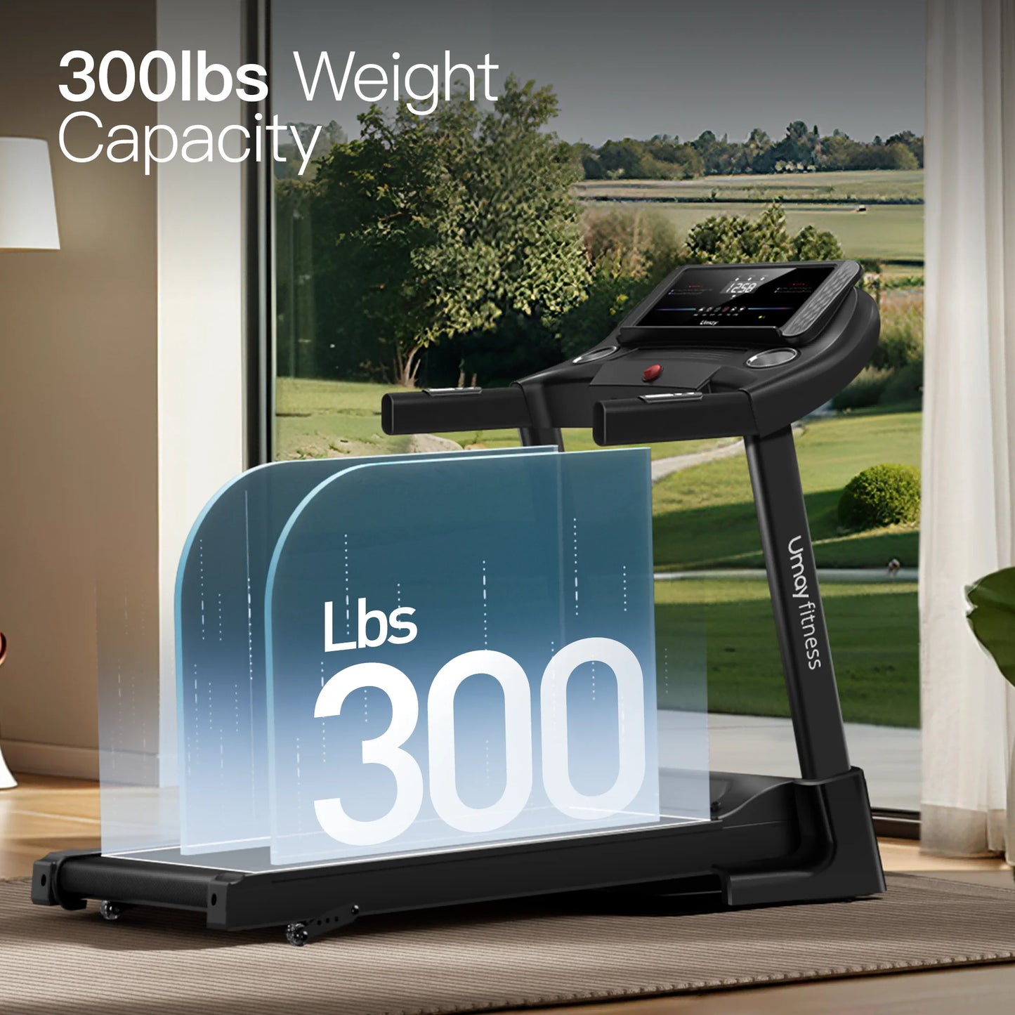 Home Folding Incline Treadmill with Pulse Sensors, 3.0 HP