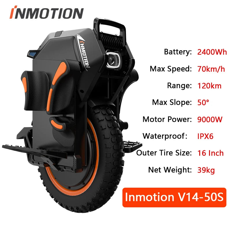 V14 Electric Unicycle 70km/h Speed High Torque