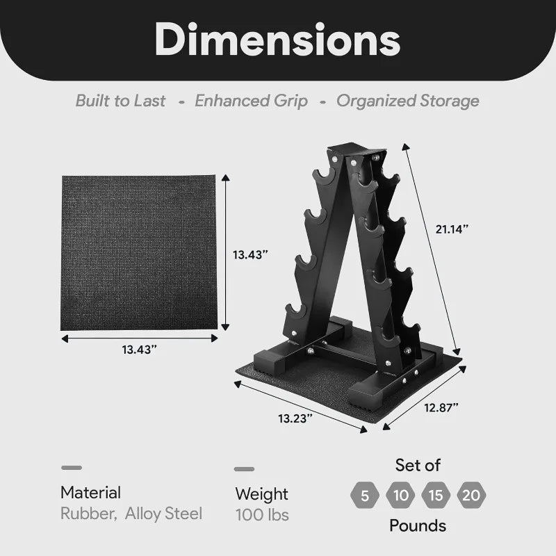 Balance From 100LB or 150LB Rubber Coated Dumbbell Weight Set