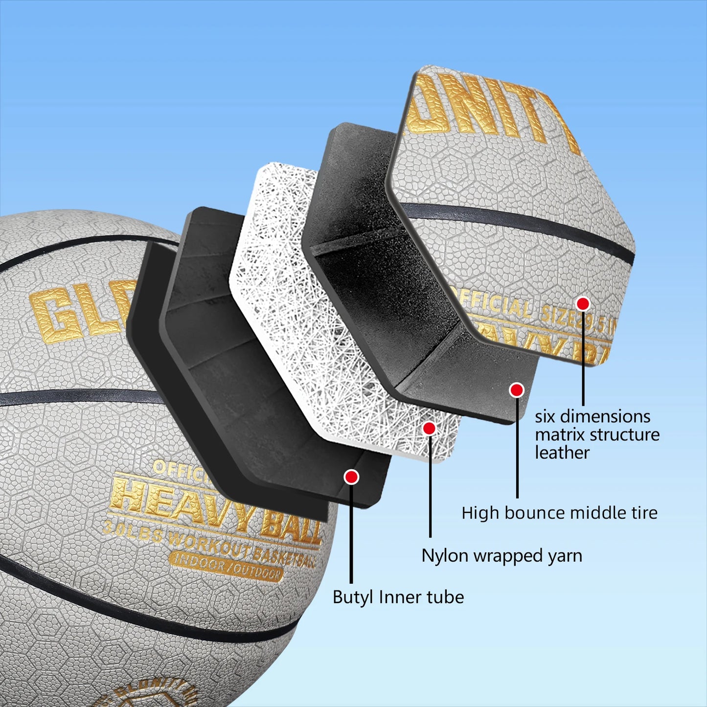 Training Heavy Basketball For Improving Handing Passing & Rebounding