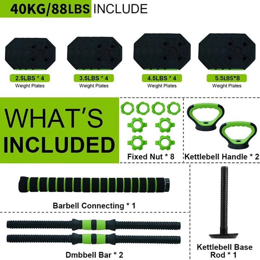 66lbs/88lbs Adjustable Kettlebell Dumbbell Push up Stand for GYM Home