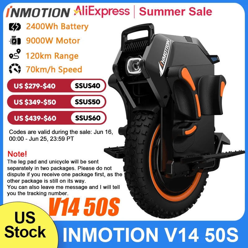 V14 Electric Unicycle 70km/h Speed High Torque