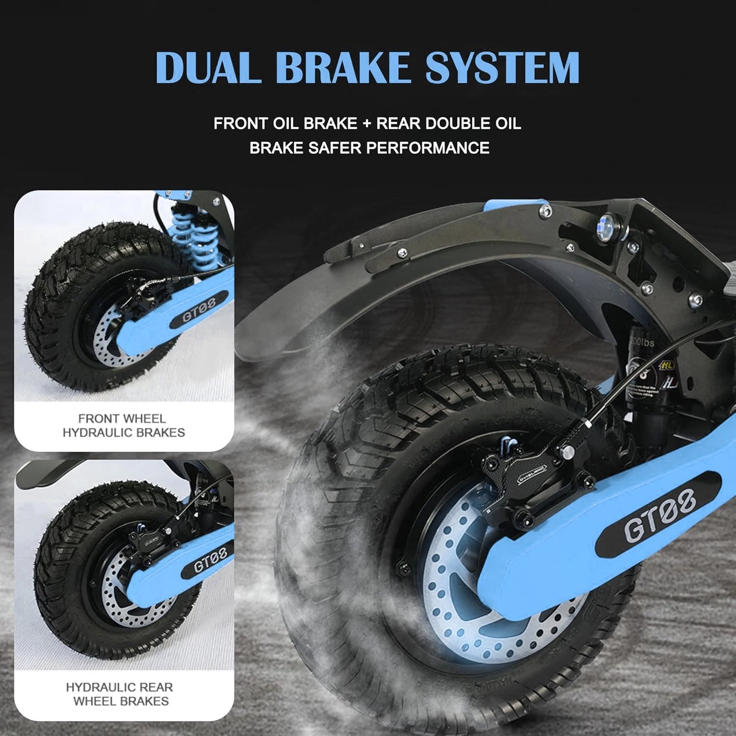 Electric Scooter 46MPH , Vacuum Tires 330LBS