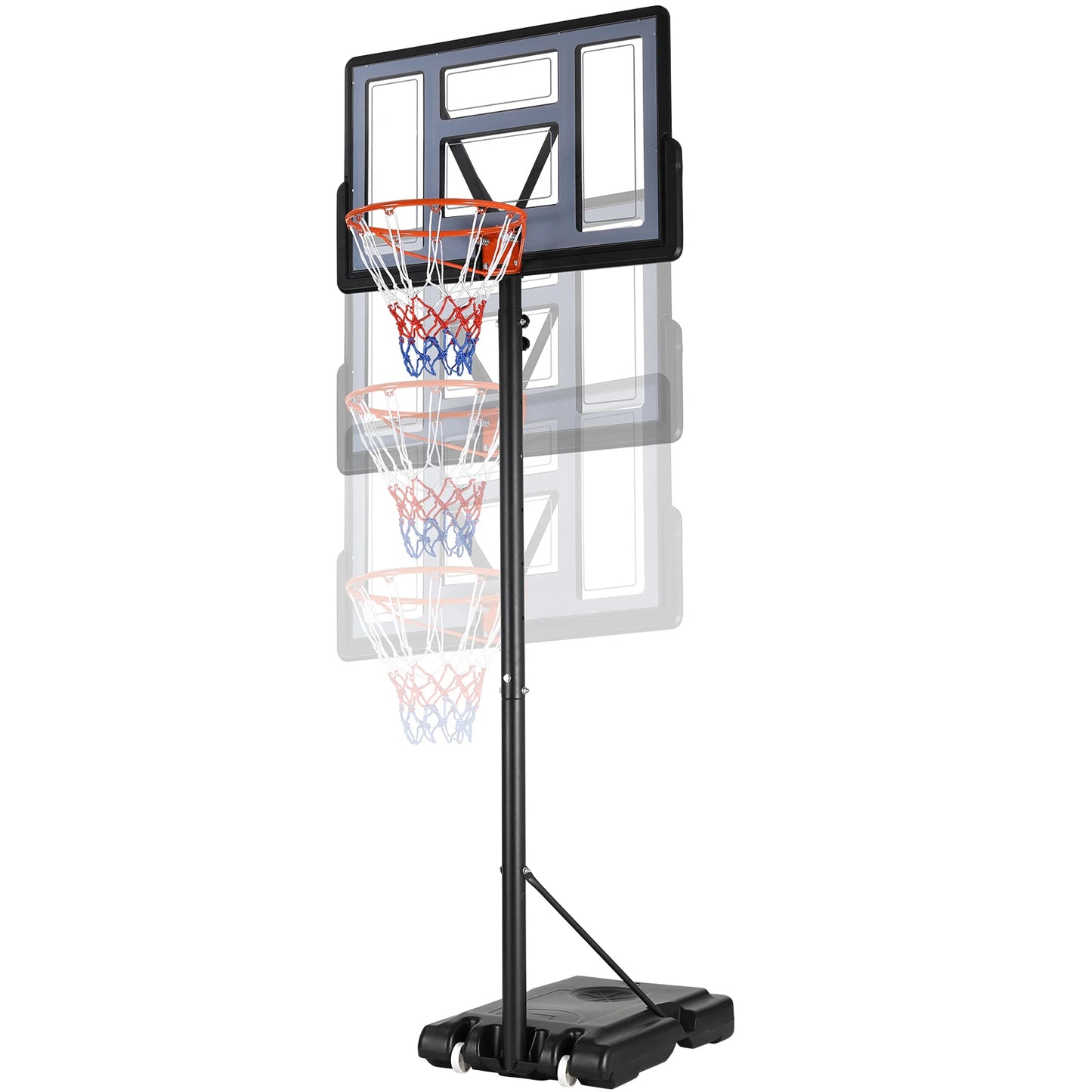 Basketball Hoop Outdoor, 4.4-10ft Adjustable Height