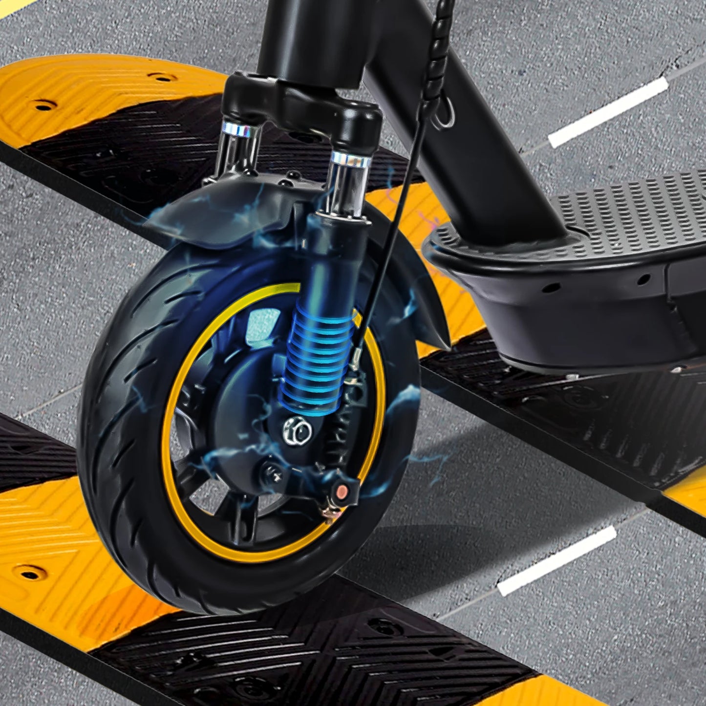 500W Foldable Electric Scooter 10'' Inflatable Tires