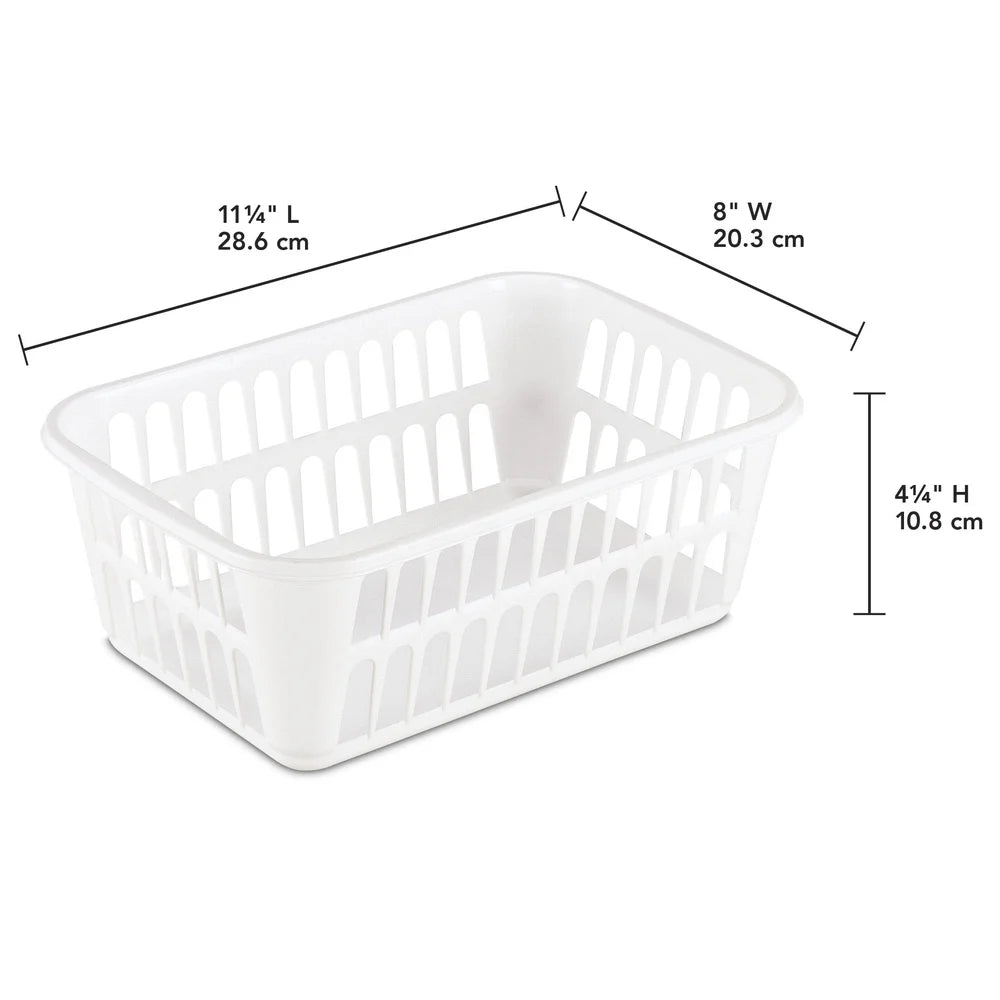 6 Pack Versatile Storage Baskets Ventilated Design Ideal Closet Kitchen