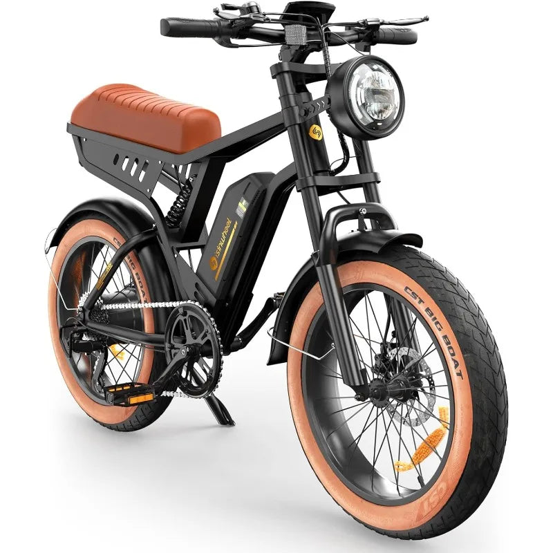 Bike Adults 750/1500W Ebike 20/28MPH, 55-75 Miles
