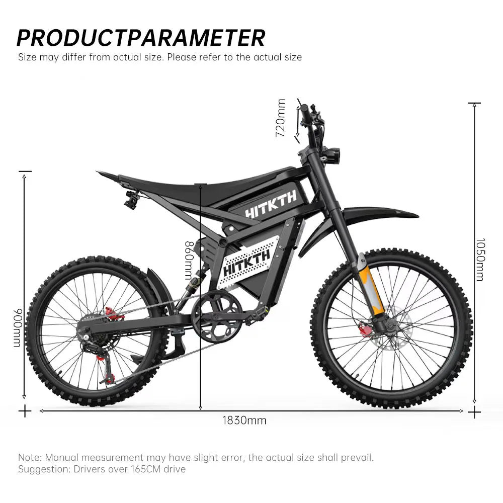 off-road electric motorcycle 25 inch tires