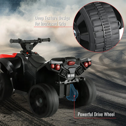 , 4-Wheel Battery Powered Motorbike for Kids 1-6 Yrs In/Outdoor Playroom