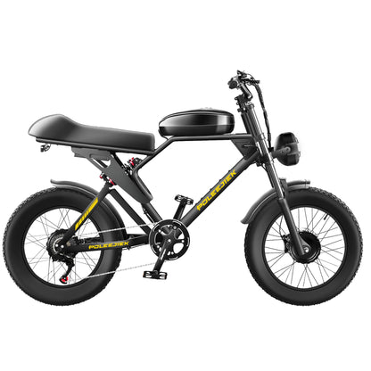BLACK ELECTRIC BIKE 1500W*2  range of 150km, speed of 60km/h