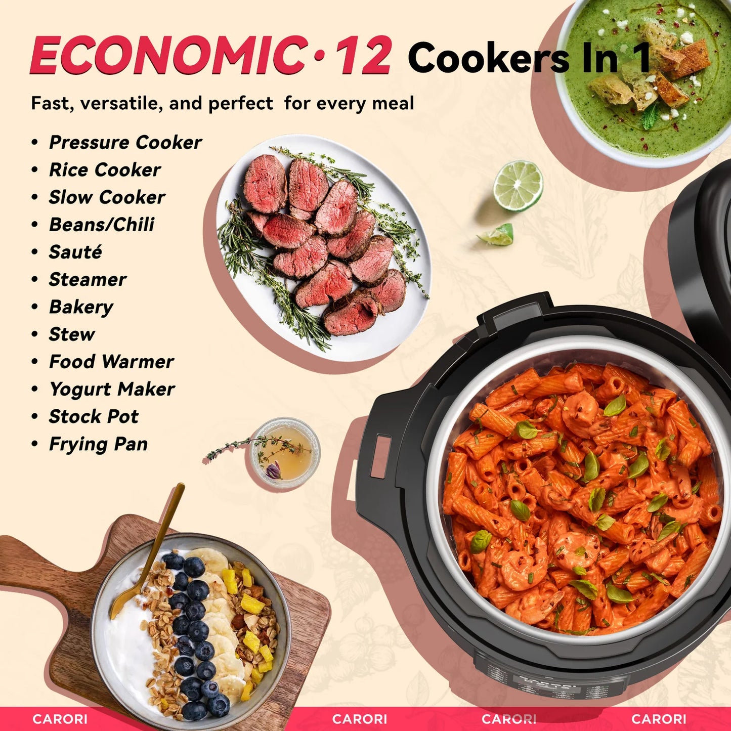 Electric 8Qt, Stainless Steel Pressure Cooker