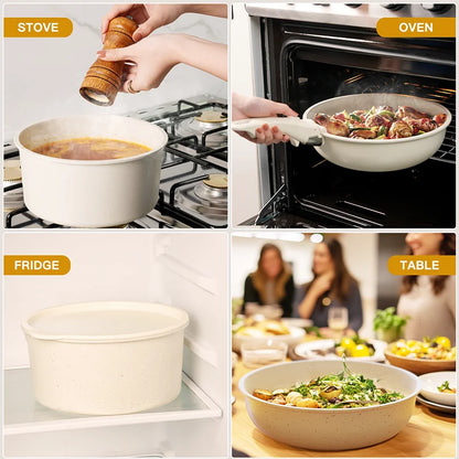 21 Piece Pots and Pans Set Non-Stick, Ceramic Cookware